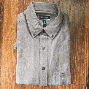 Club Room Men's Gray Casual Button Down Shirt